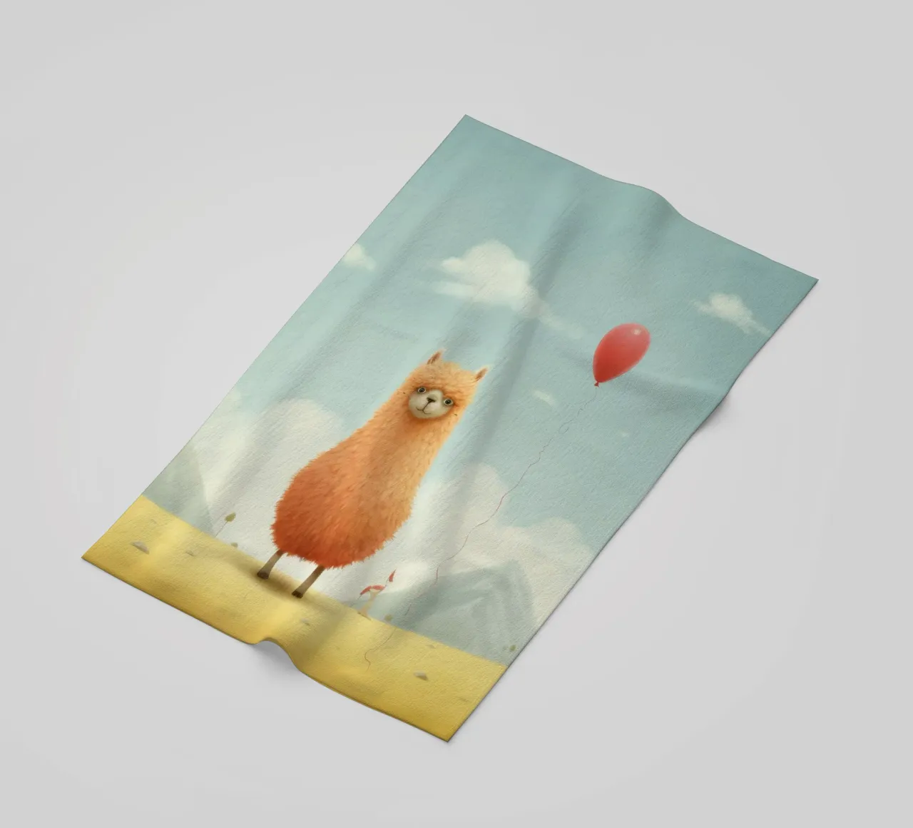 Alpaca minimo telo mare da Minimal Animal Art