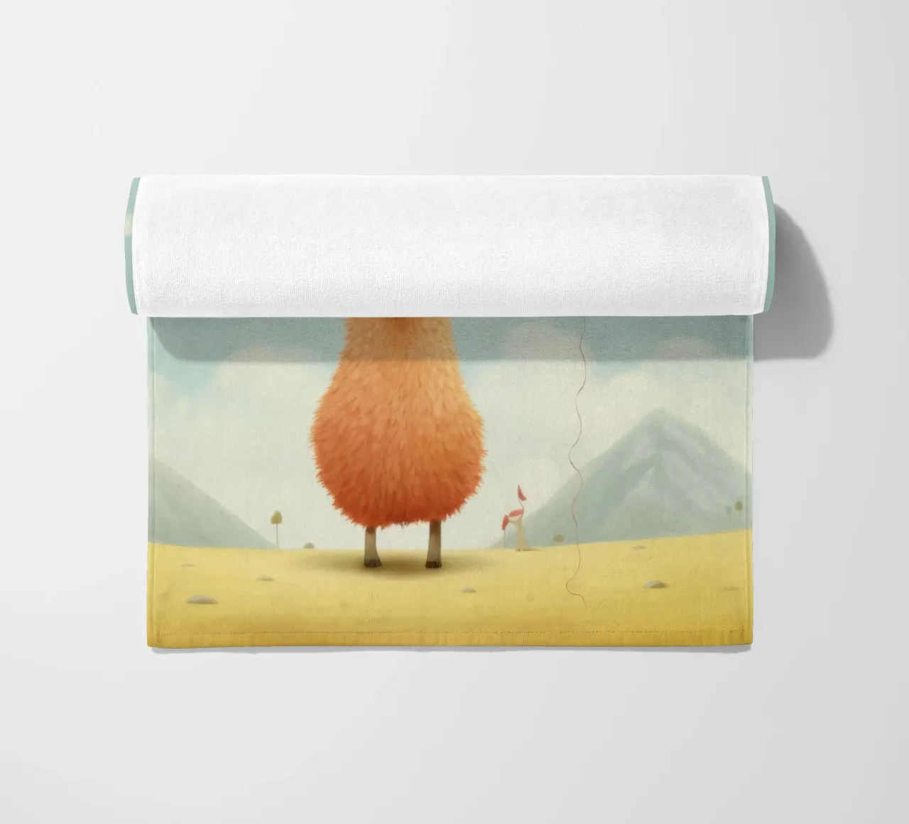 Alpaca minimo telo mare da Minimal Animal Art