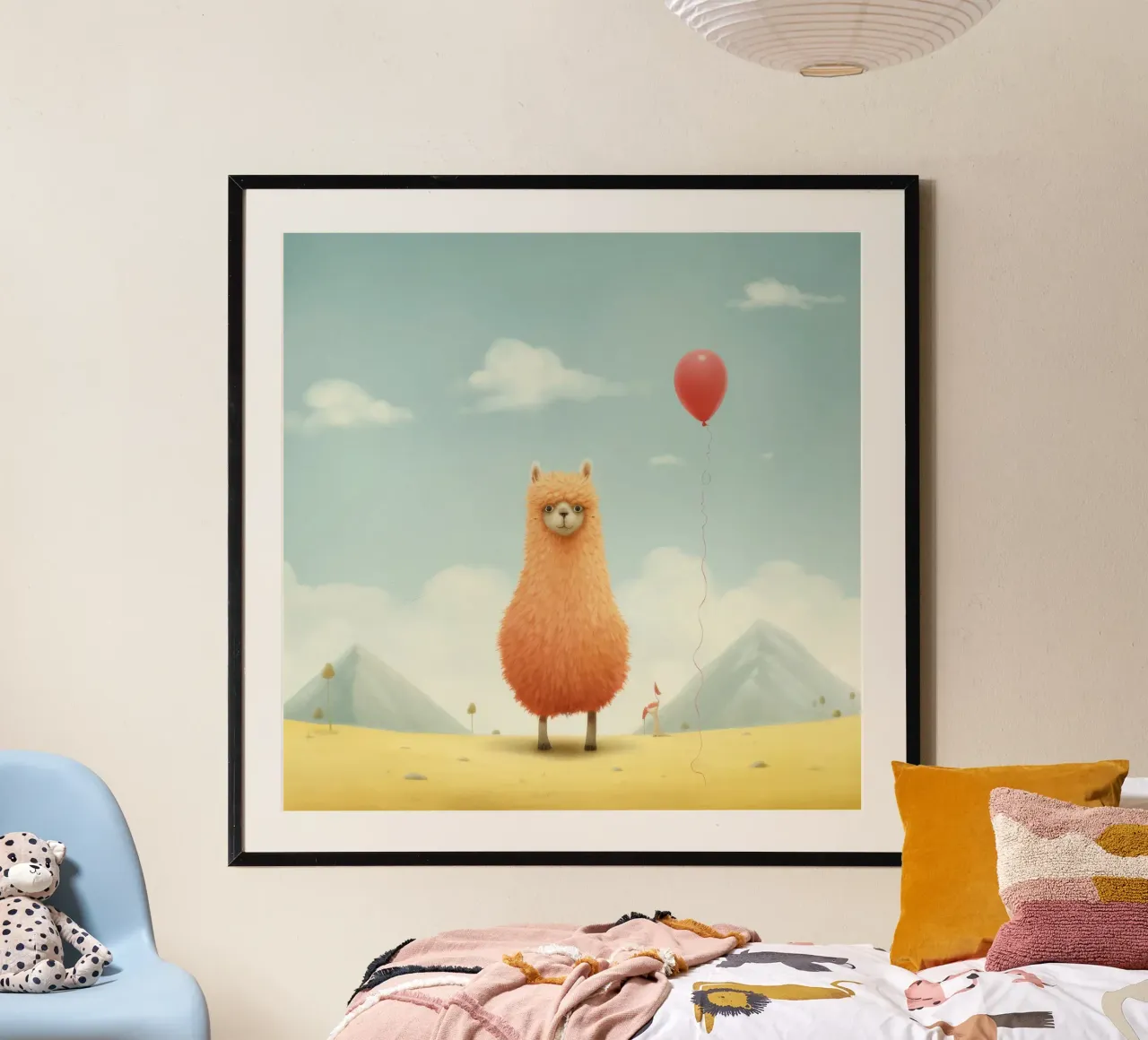 Alpaca minimo poster da Minimal Animal Art