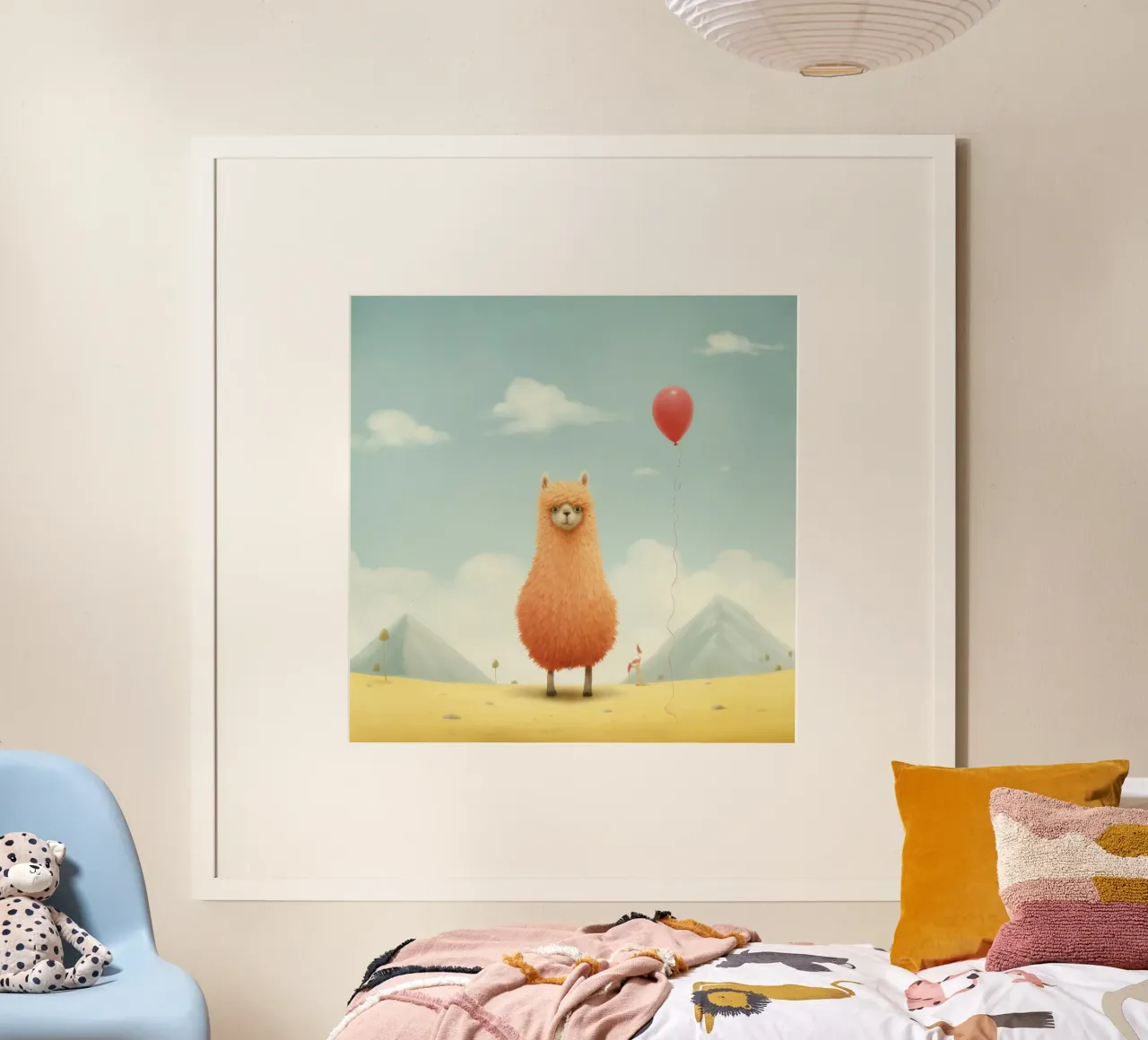 Alpaca minimo poster da Minimal Animal Art