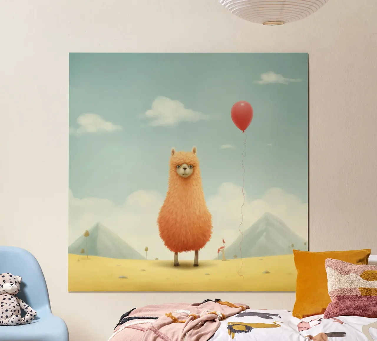 Alpaca minimo poster da Minimal Animal Art