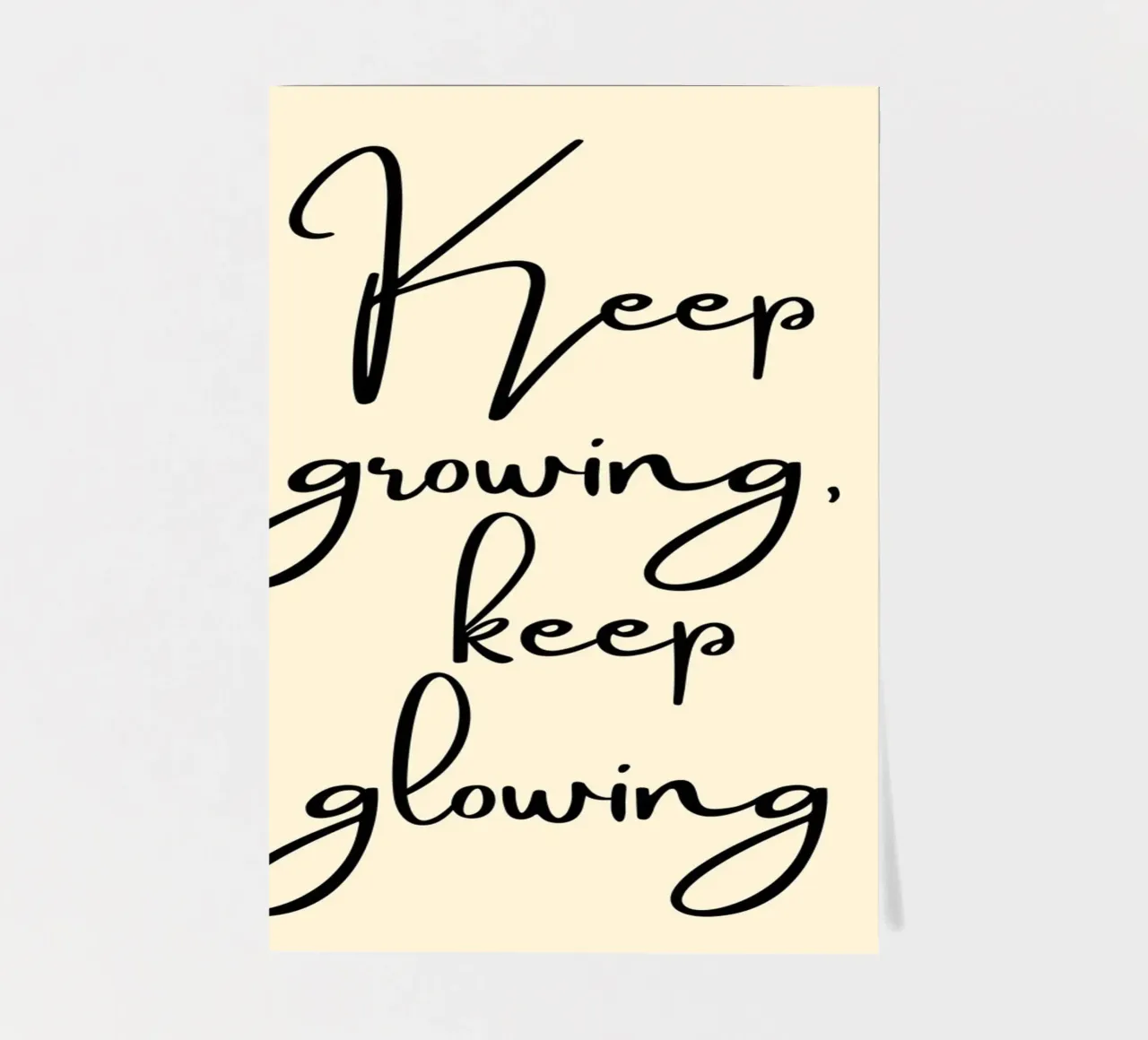 Keep Growing, Keep Glowing | Handwritten Quote Print planche autocollant de PrintCessStudio