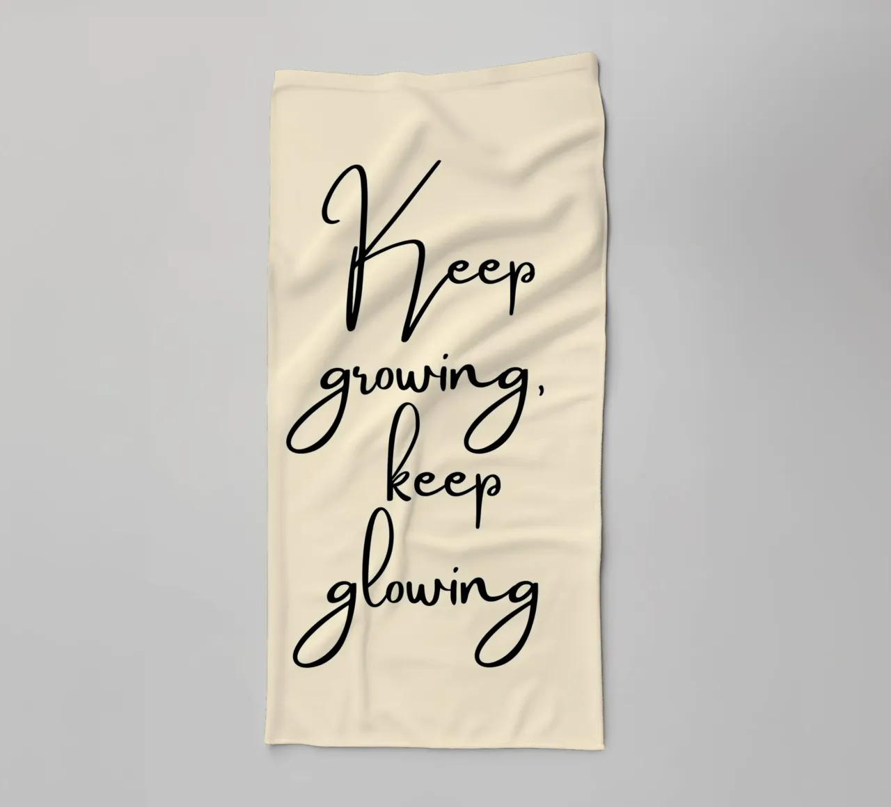 Keep Growing, Keep Glowing | Handwritten Quote Print asciugamano da bagno da PrintCessStudio