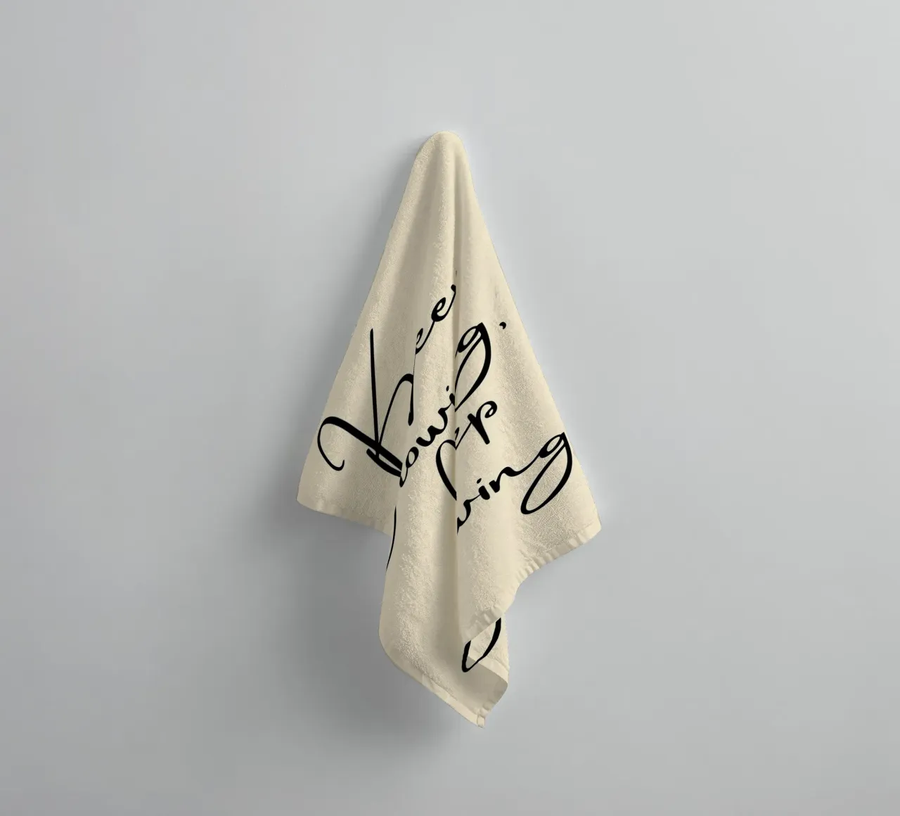 Keep Growing, Keep Glowing | Handwritten Quote Print asciugamano da bagno da PrintCessStudio