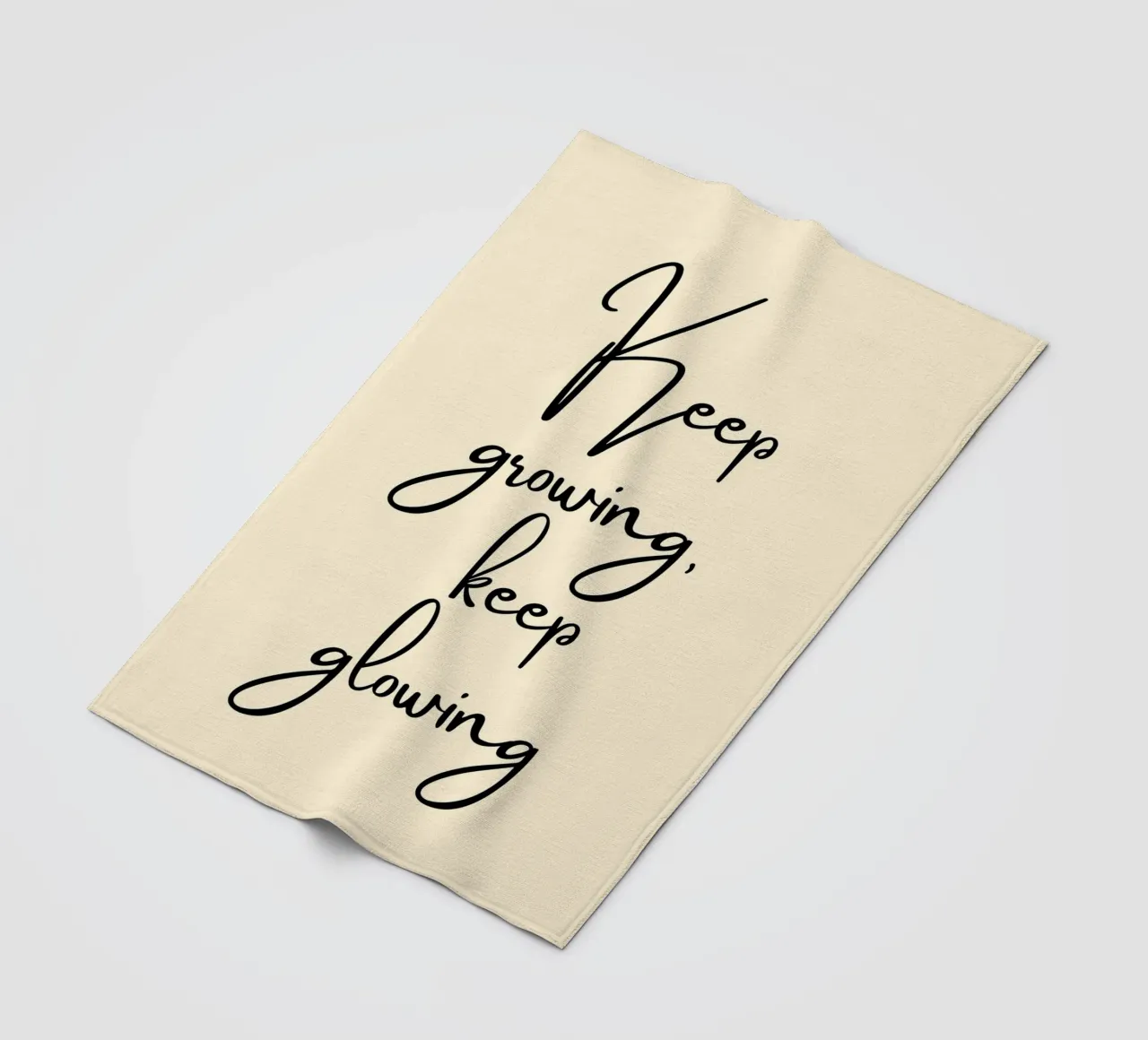 Keep Growing, Keep Glowing | Handwritten Quote Print coperta in pile da PrintCessStudio