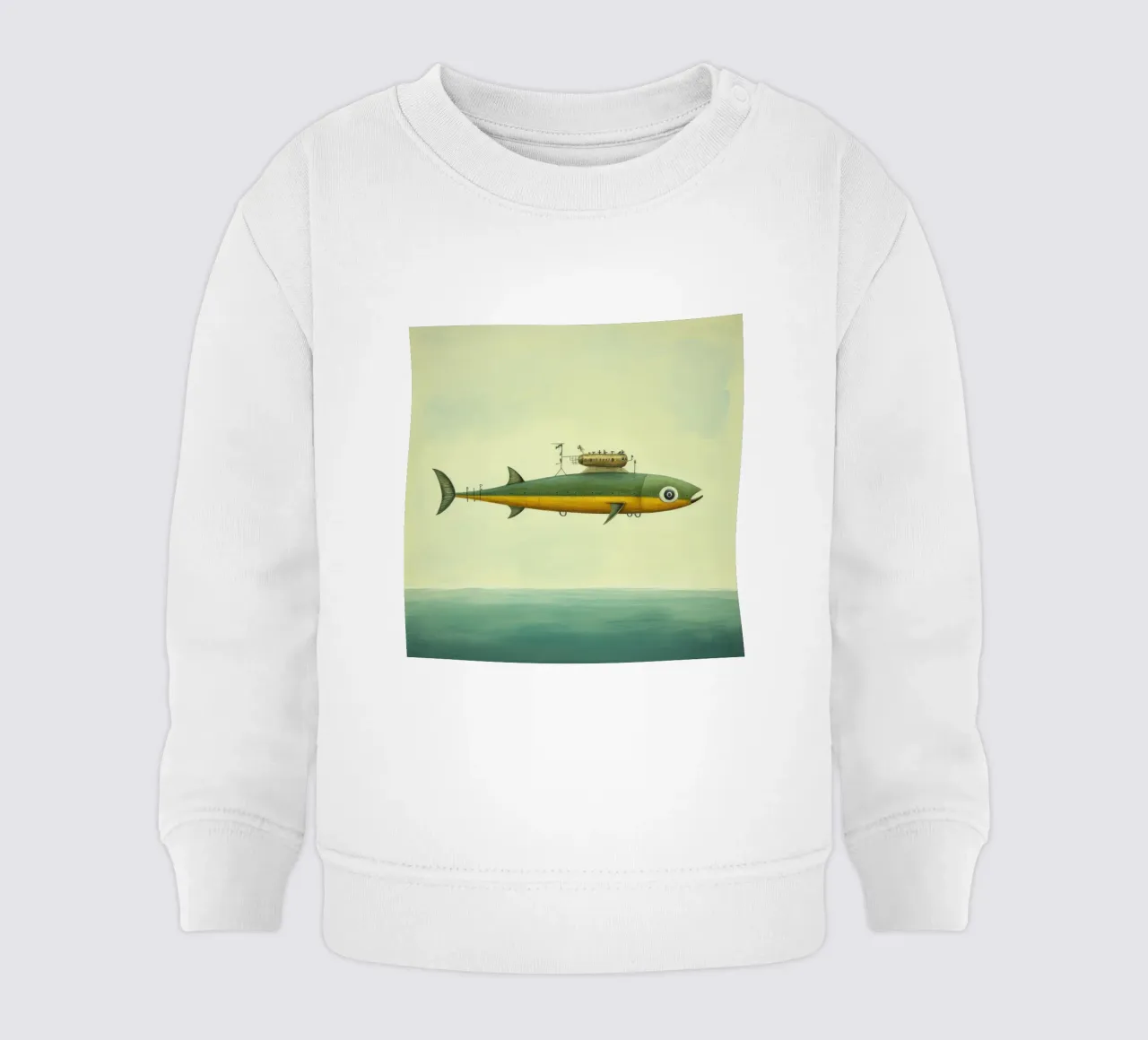 Acciuga minima 2 felpa neonato da Minimal Animal Art