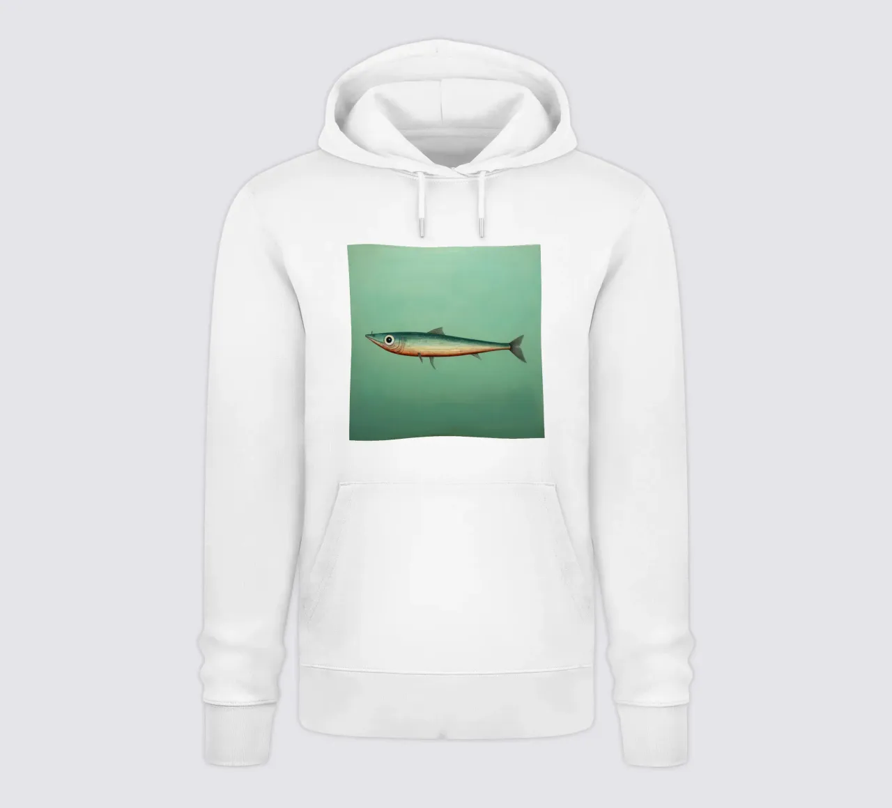 Acciuga minima 3 felpa con cappuccio da Minimal Animal Art