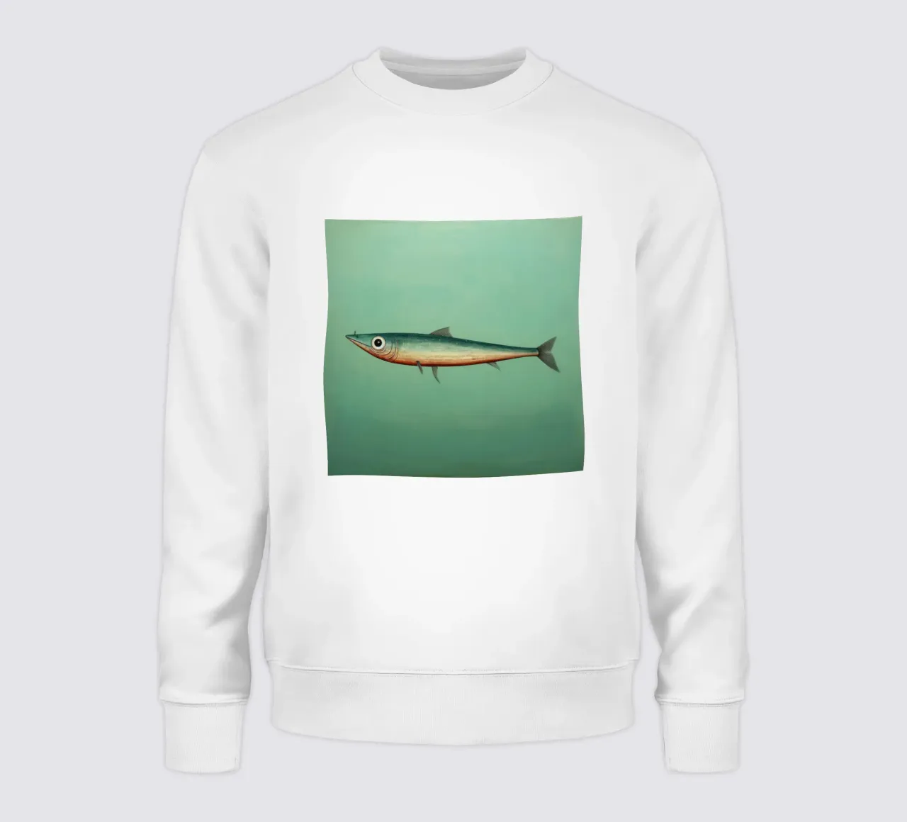 Minimale ansjovis 3 sweatshirt van Minimal Animal Art