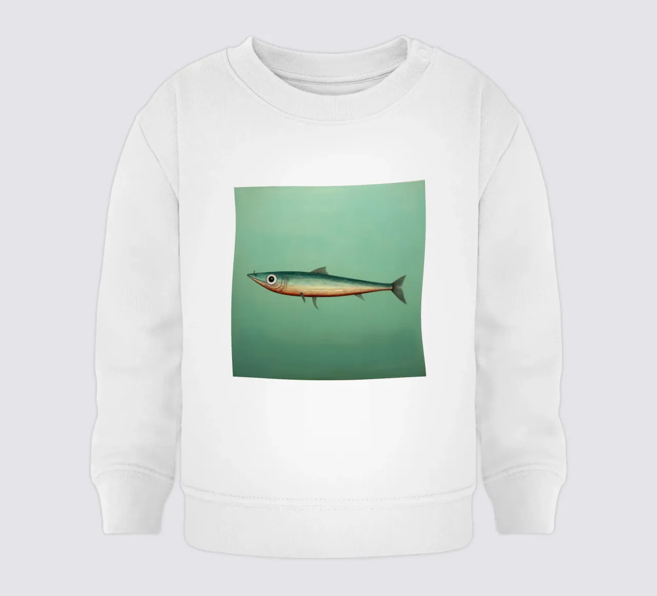 Acciuga minima 3 felpa neonato da Minimal Animal Art