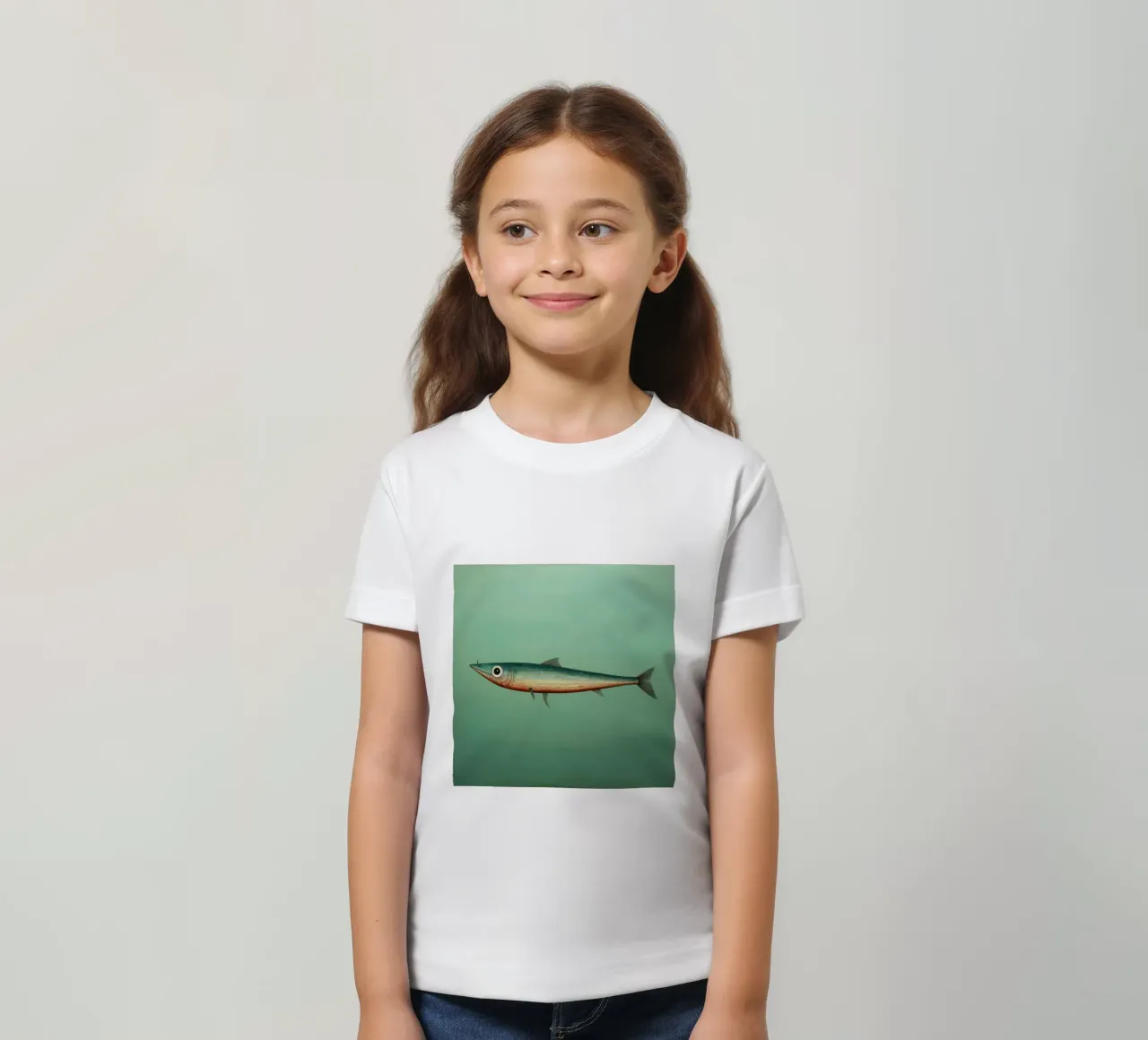 Minimal Anchovy t-shirt bambini da Minimal Animal Art