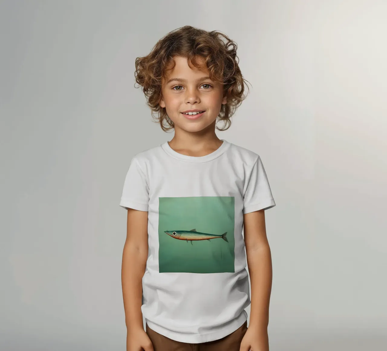 Minimal Anchovy t-shirt bambini da Minimal Animal Art