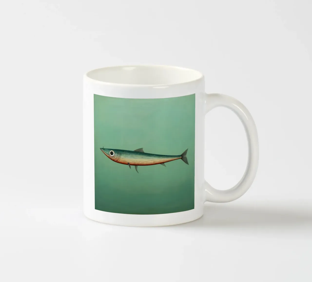 Acciuga minima 3 tazza in ceramica da Minimal Animal Art