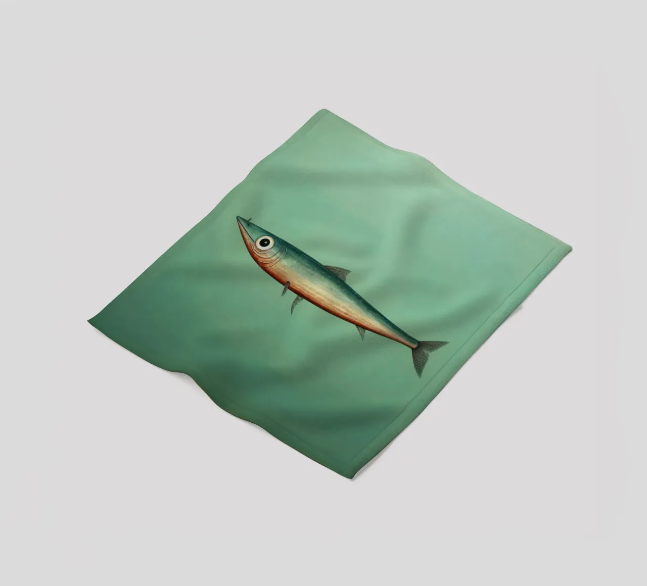 Acciuga minima 3 coperta in pile da Minimal Animal Art
