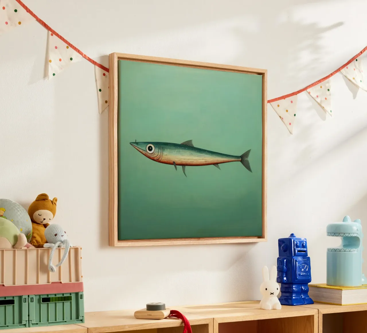Minimal Anchovy 3 canvas by Minimal Animal Art