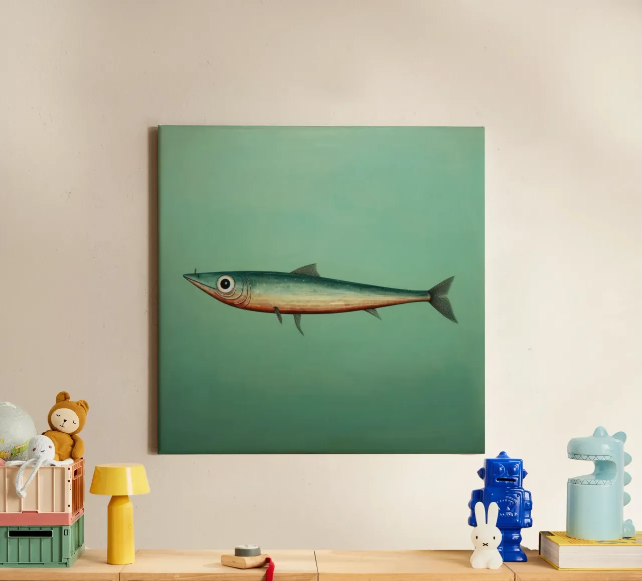 Acciuga minima tela da Minimal Animal Art