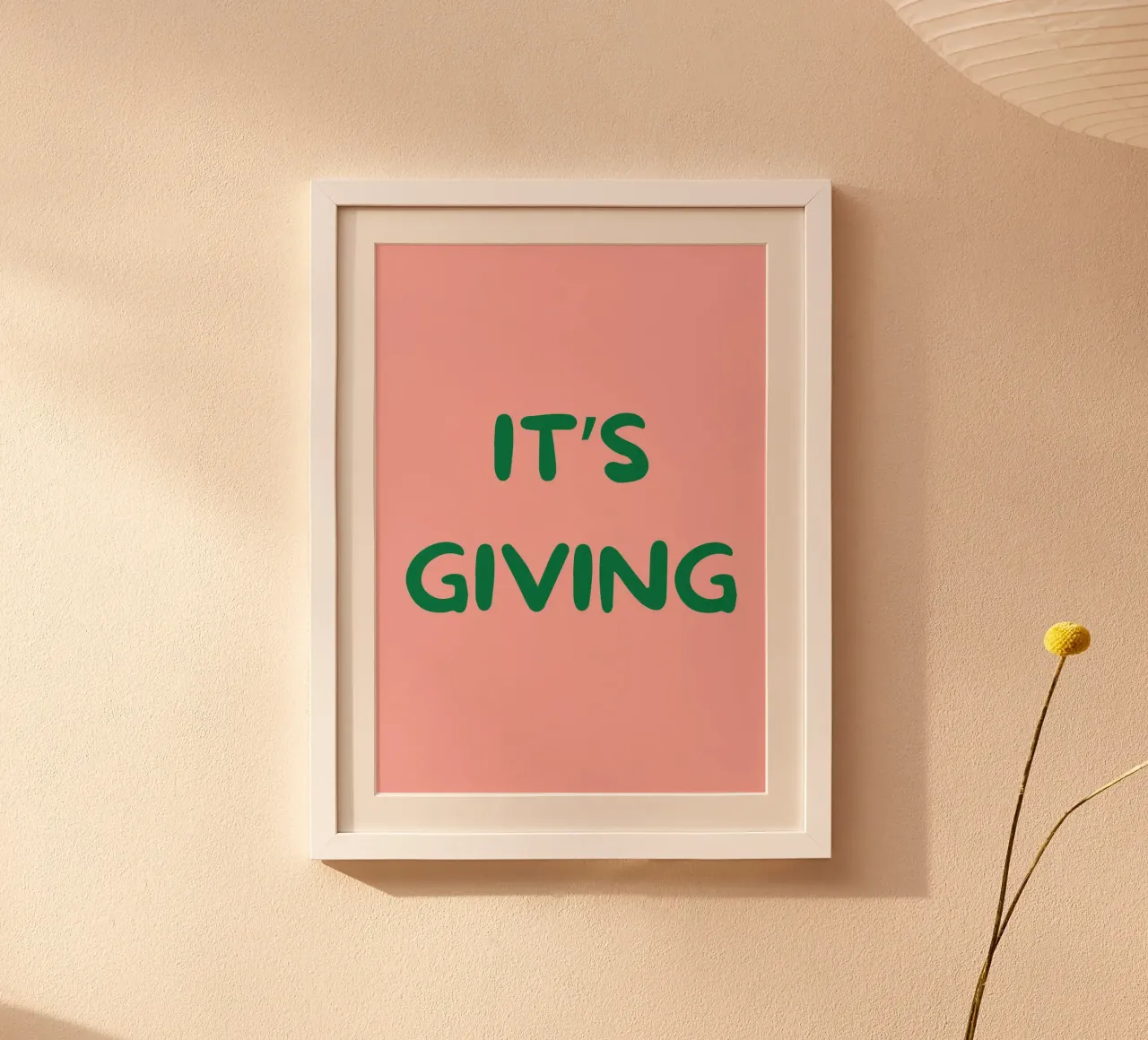 It's Giving | Fun Pink & Green Print poster da PrintCessStudio