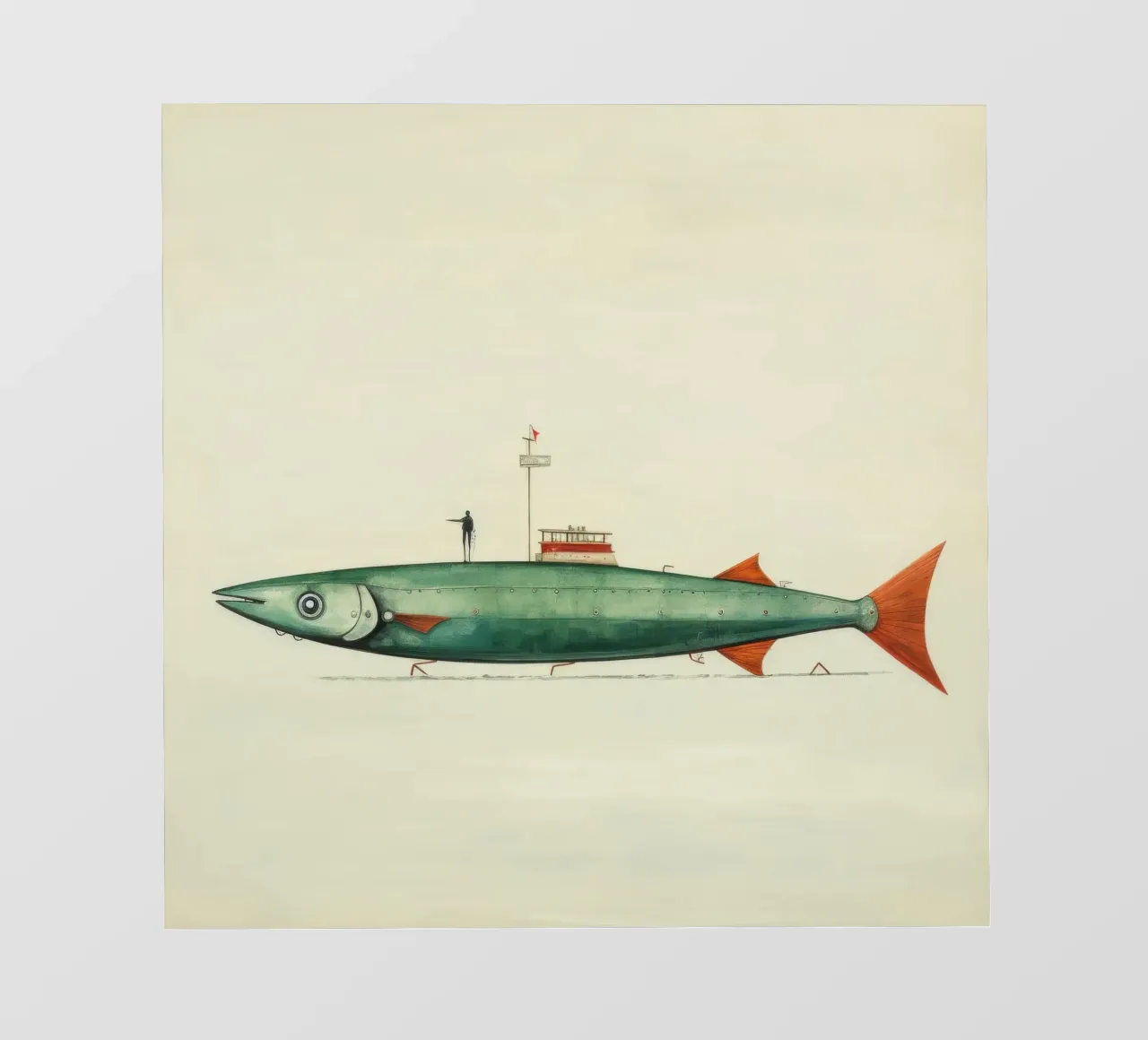 Acciuga minima 4 pellicola backlit da Minimal Animal Art