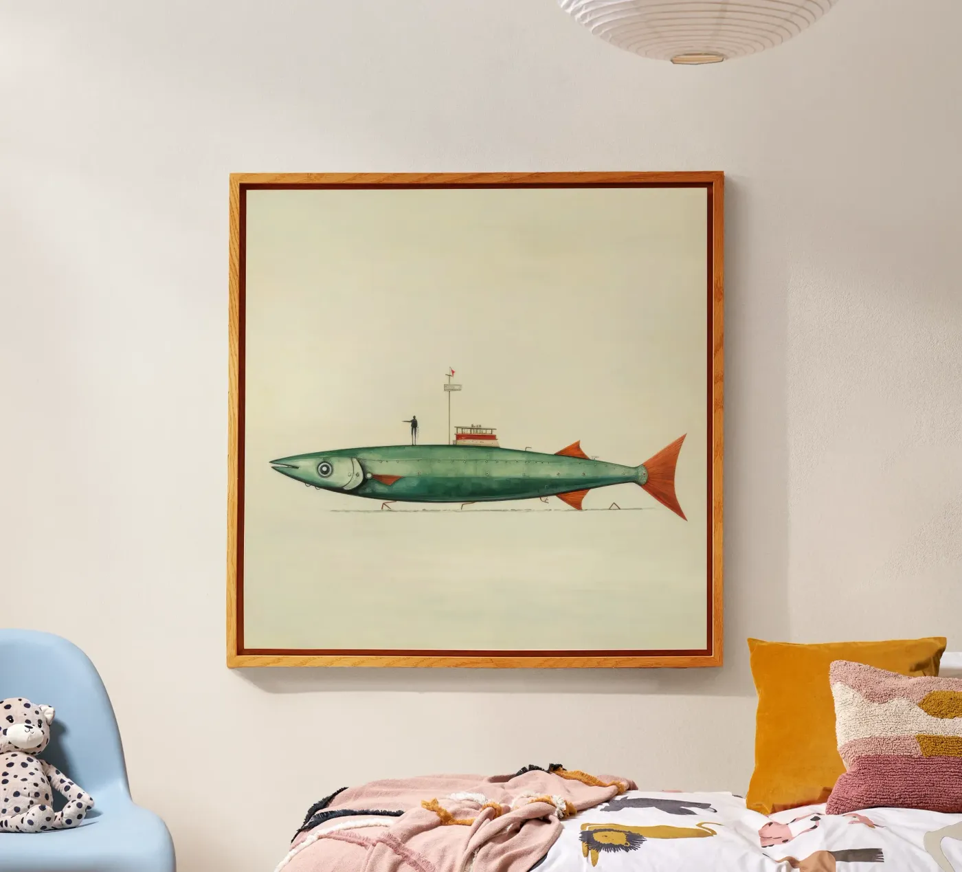 Minimal Anchovy Acryl-Glas von Minimal Animal Art