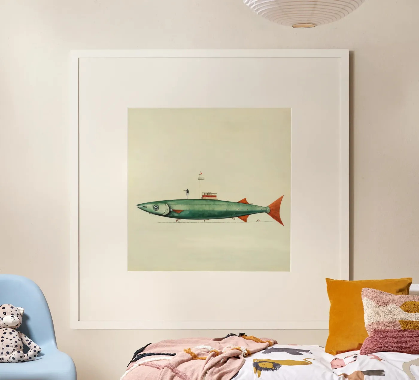 Minimal Anchovy poster da Minimal Animal Art