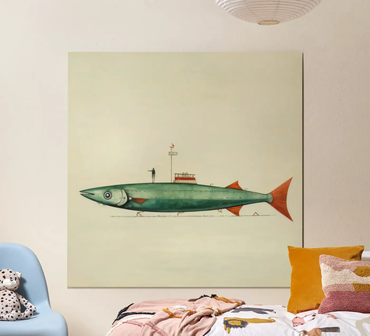 Minimal Anchovy poster da Minimal Animal Art