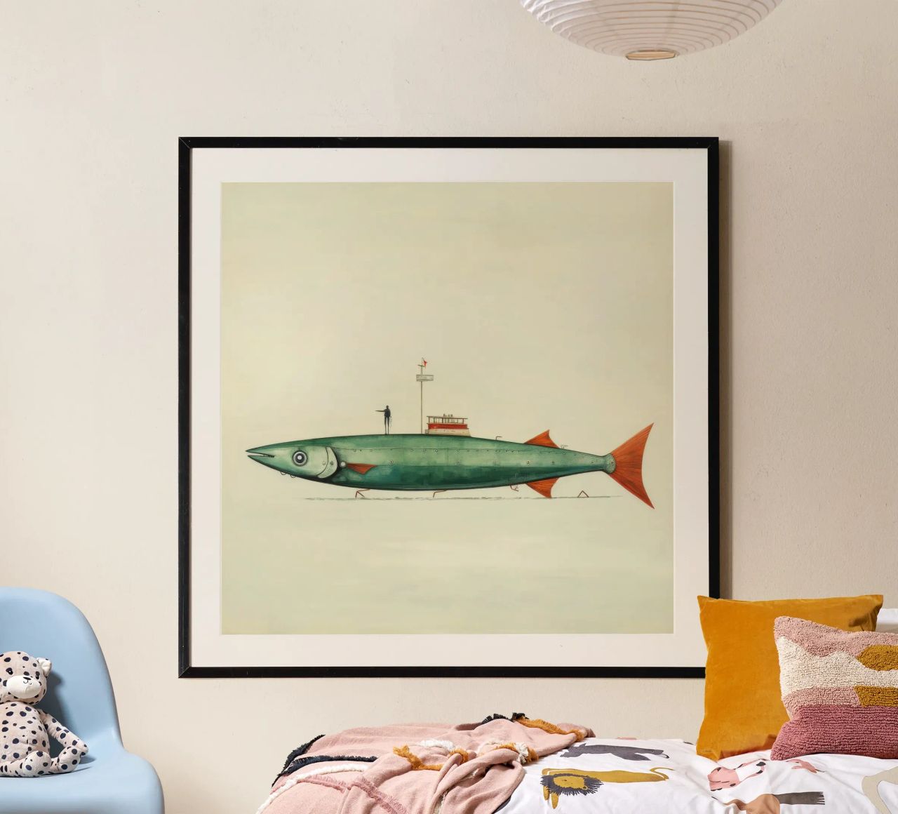 Minimale Sardelle 4 Poster von Minimal Animal Art