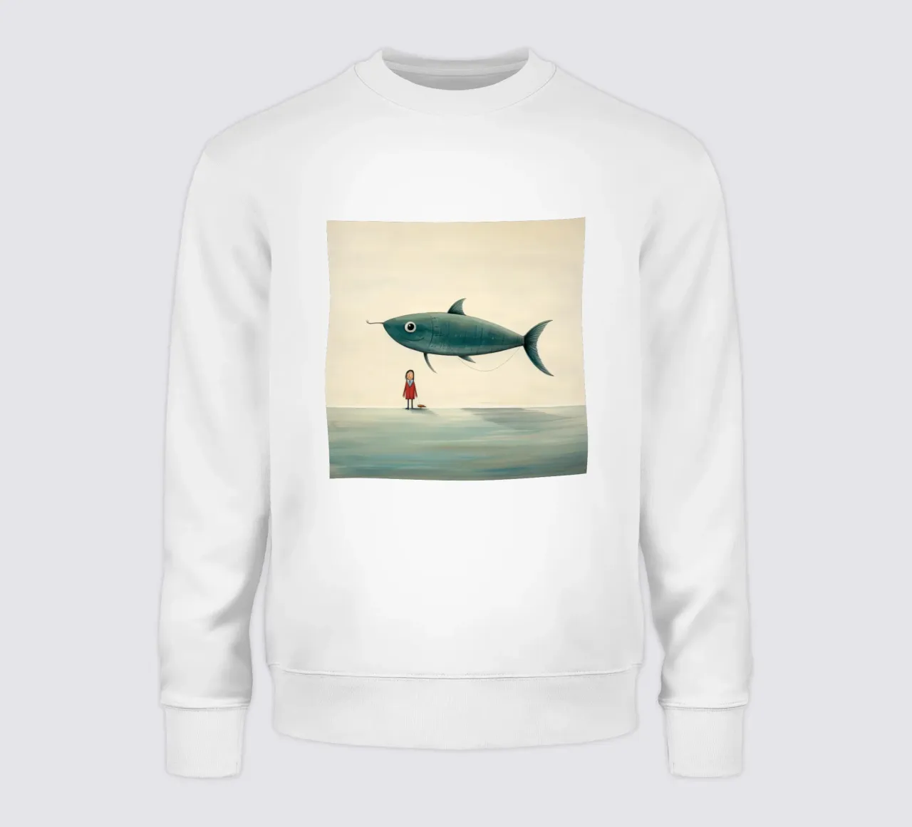 Minimal Anchovy 1 sweatshirt by Minimal Animal Art