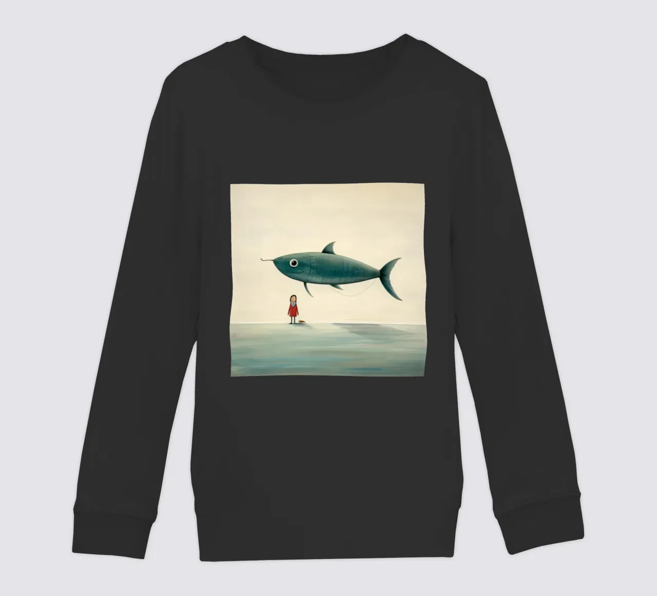 Acciuga minima 1 felpa bambino da Minimal Animal Art