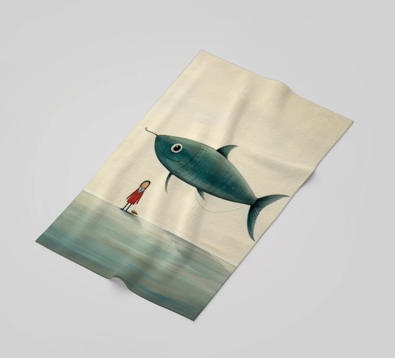 Acciuga minima 1 telo mare da Minimal Animal Art