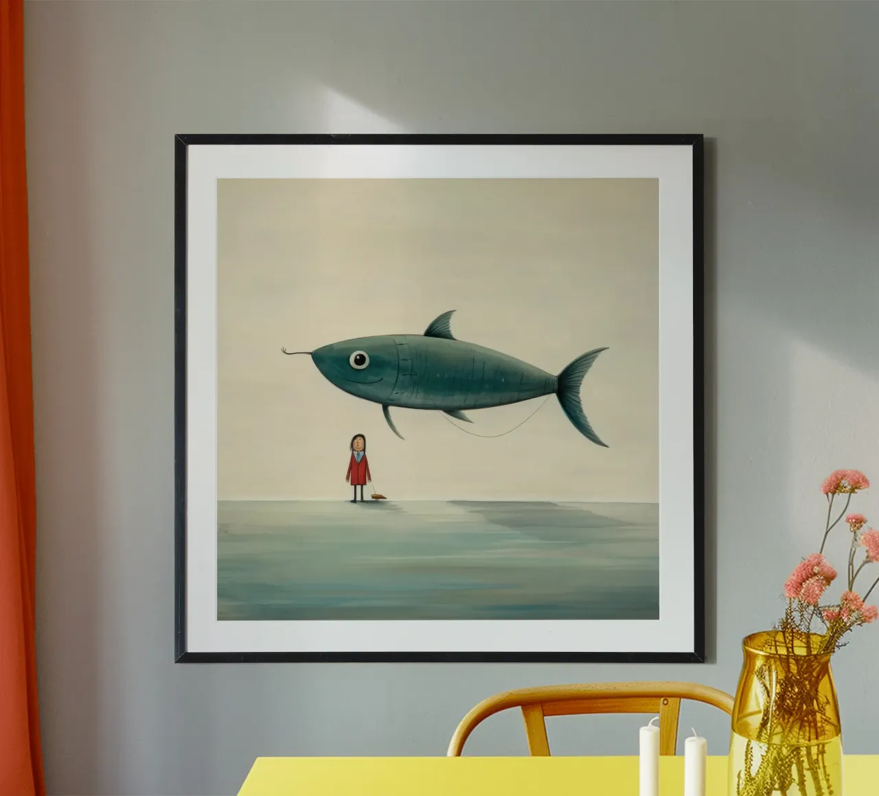 Acciuga minima 1 poster da Minimal Animal Art