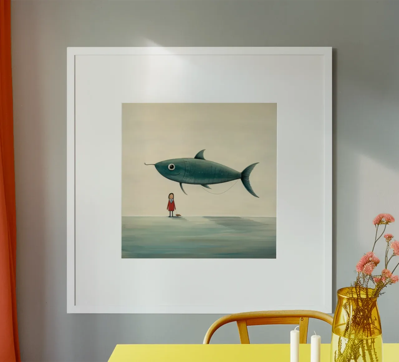 Acciuga minima 1 poster da Minimal Animal Art