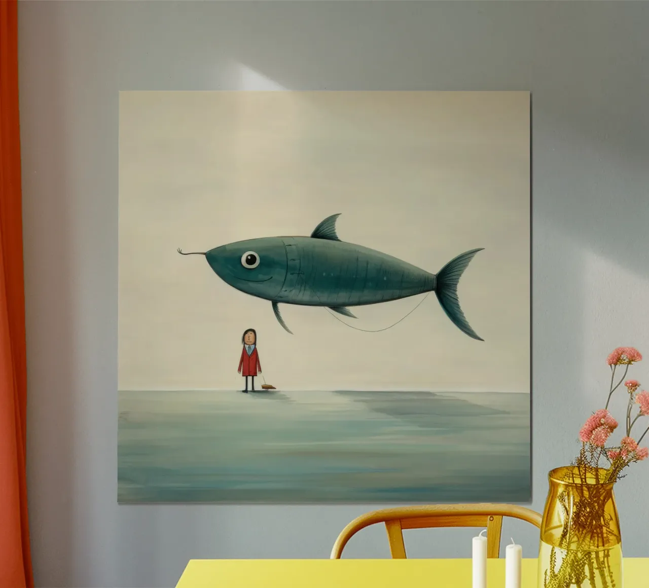 Acciuga minima 1 poster da Minimal Animal Art