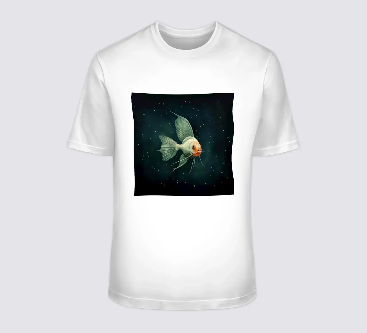 Minimal Angelfish 2 t-shirt by Minimal Animal Art