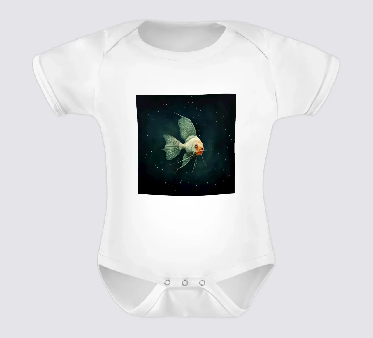 Minimal-Kaiserfisch 2 Kurzarm Babybody von Minimal Animal Art
