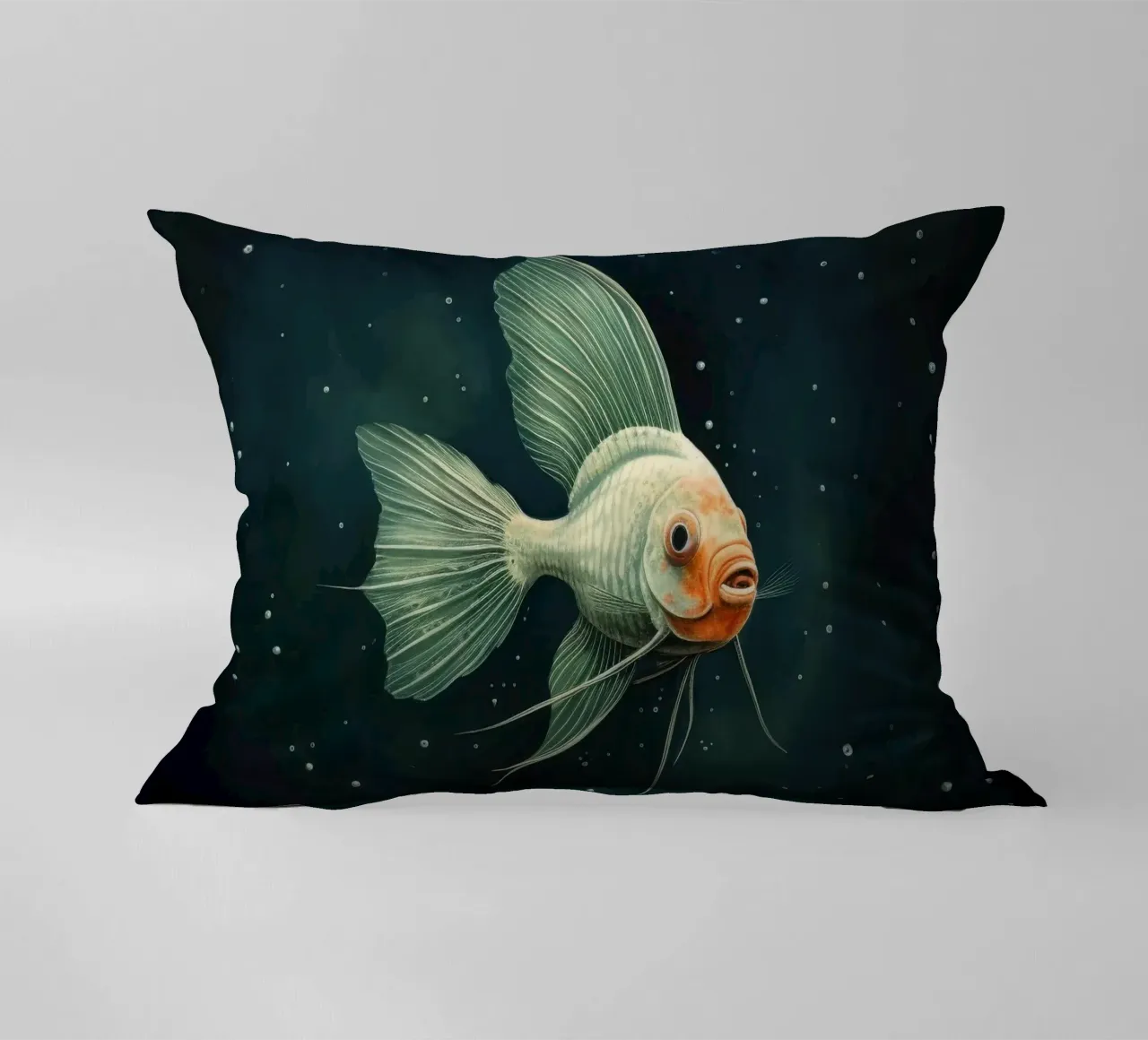 Pesce angelo minimale 2 cuscino da Minimal Animal Art