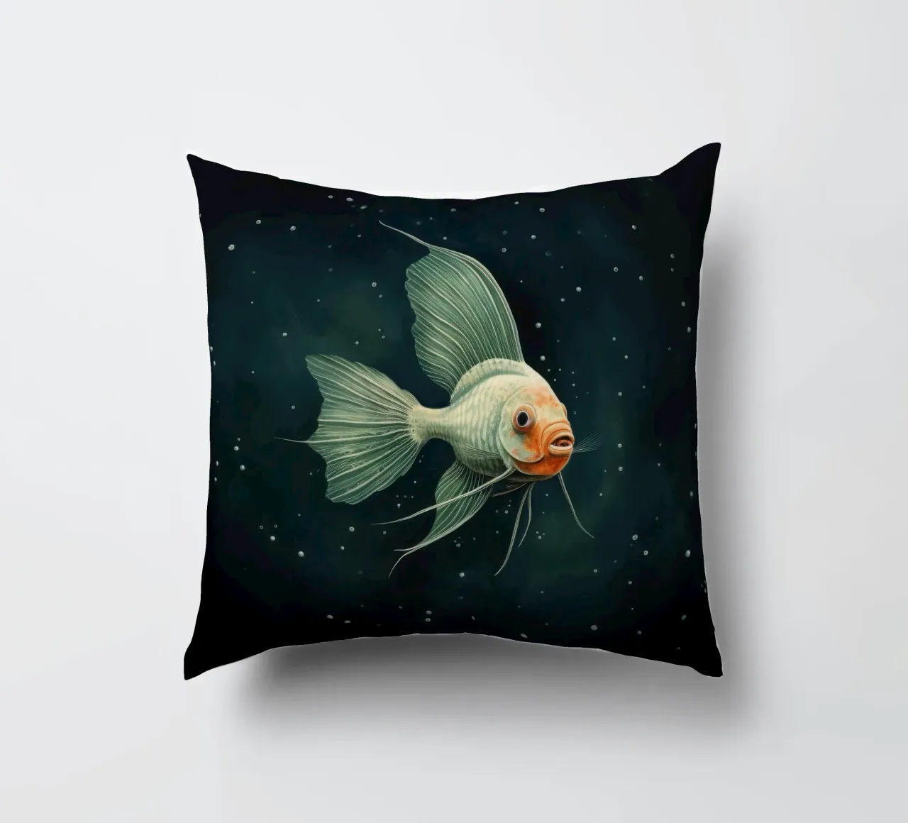 Pesce angelo minimale 2 cuscino da Minimal Animal Art