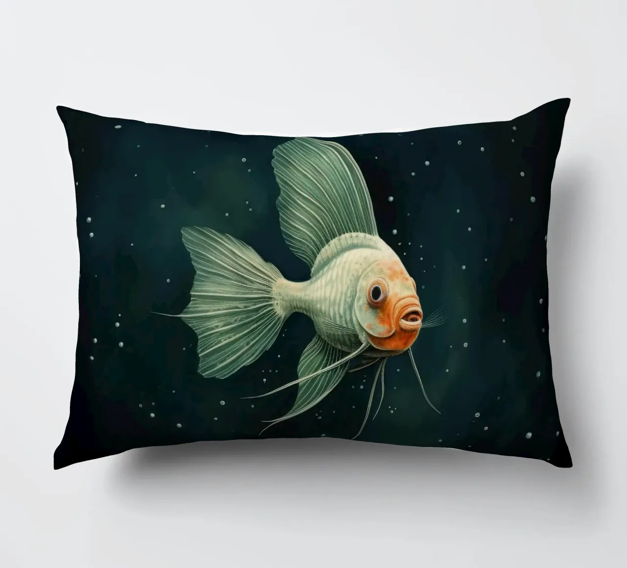 Pesce angelo minimale 2 cuscino da Minimal Animal Art