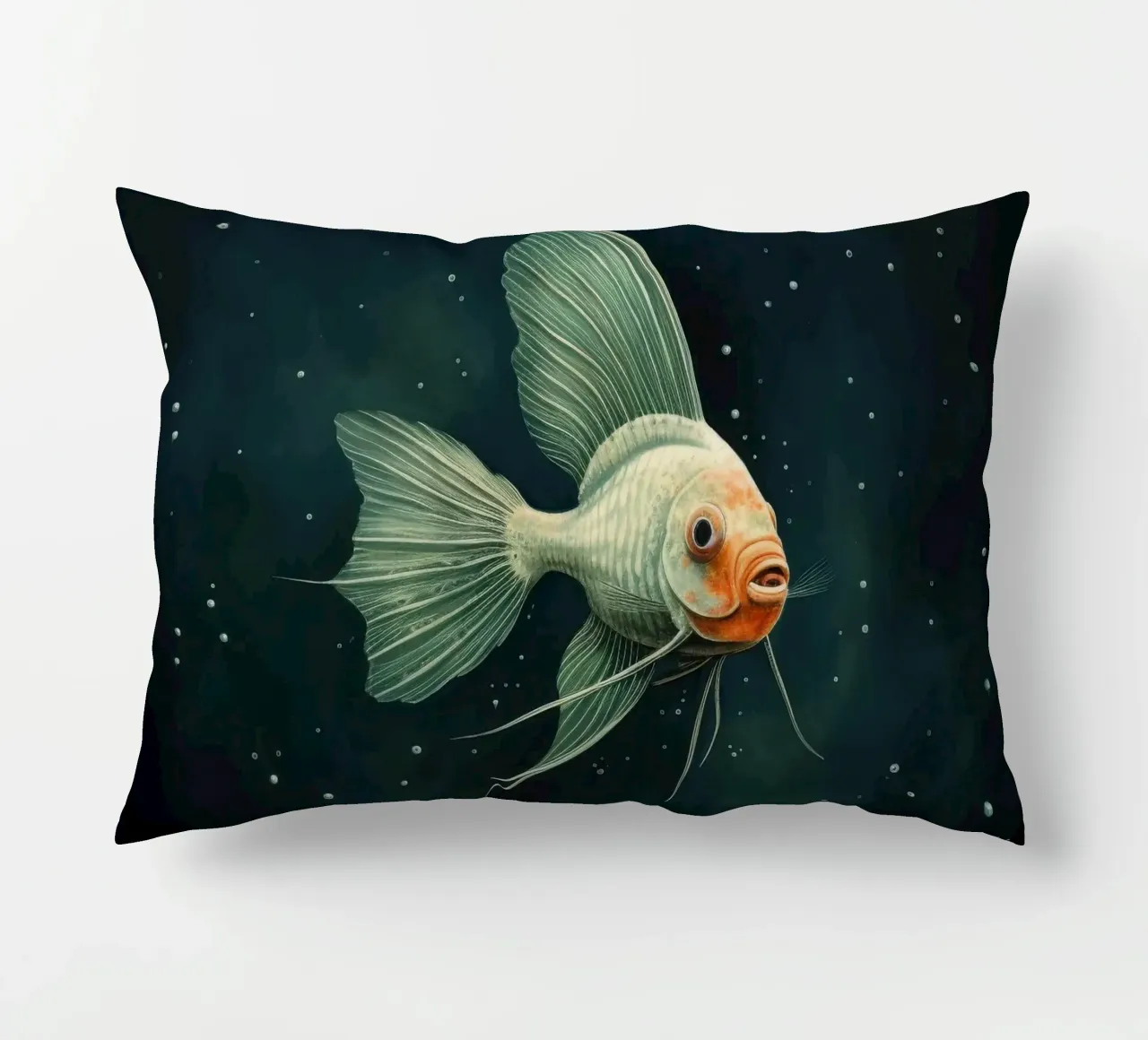 Pesce angelo minimale 2 cuscino da Minimal Animal Art