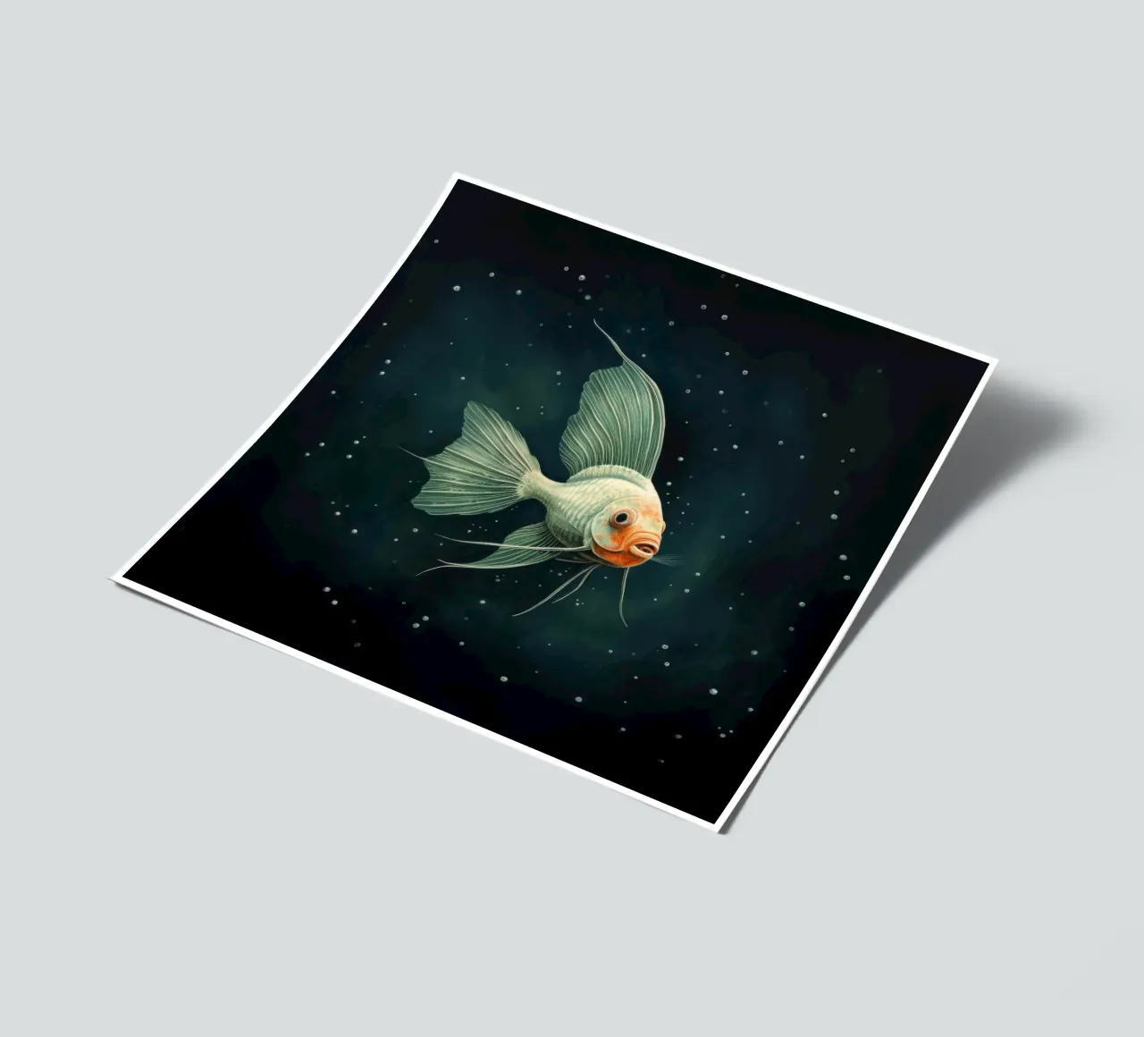 Minimal-Kaiserfisch 2 Stickerbogen von Minimal Animal Art