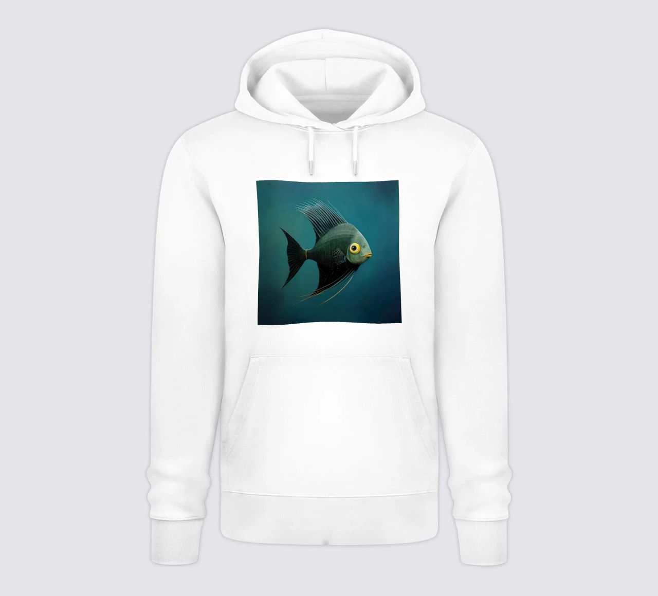 Pesce angelo minimo 3 felpa con cappuccio da Minimal Animal Art