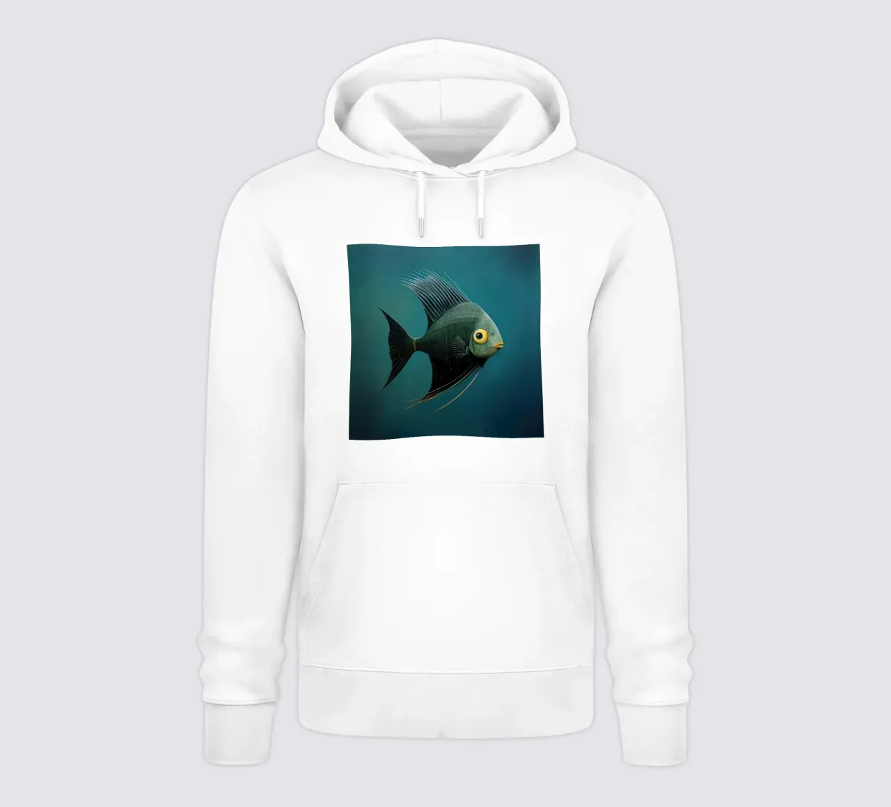Pesce angelo minimo 3 felpa con cappuccio da Minimal Animal Art