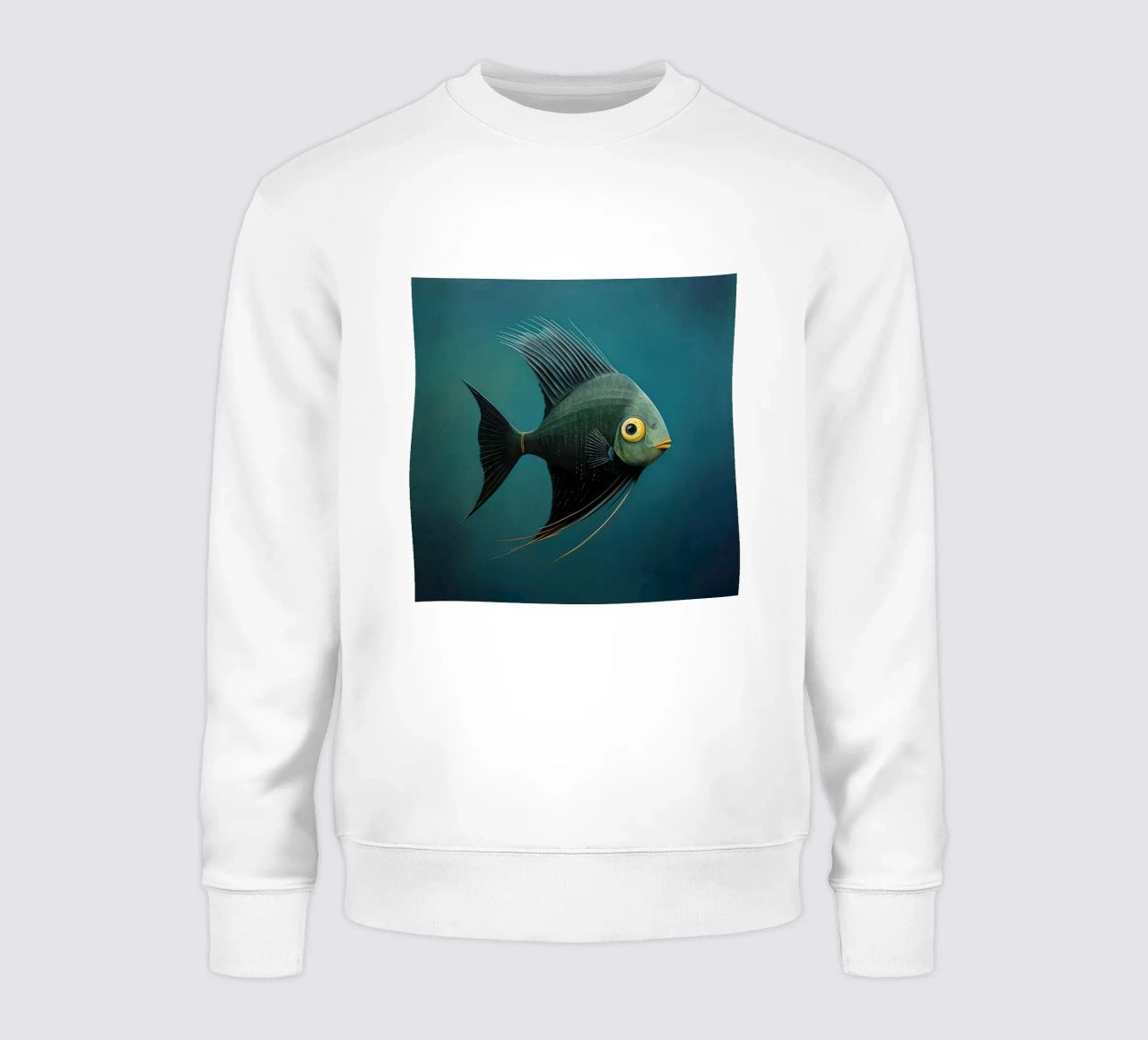 Minimal-Kaiserfisch 3 Sweatshirt von Minimal Animal Art