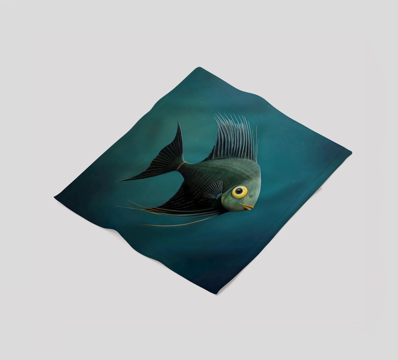 Minimal-Kaiserfisch 3 Fleecedecke von Minimal Animal Art