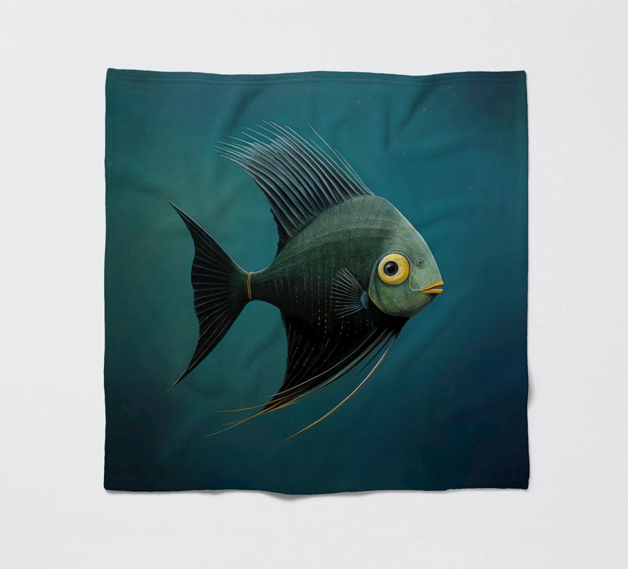 Minimal-Kaiserfisch 3 Fleecedecke von Minimal Animal Art