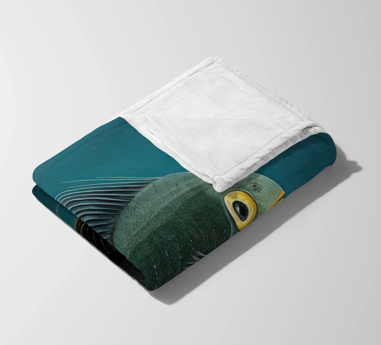Minimal-Kaiserfisch 3 Fleecedecke von Minimal Animal Art