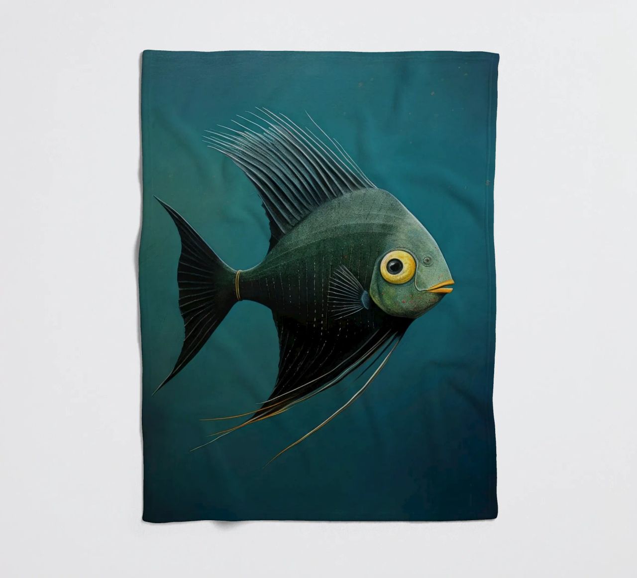 Minimal-Kaiserfisch 3 Fleecedecke von Minimal Animal Art