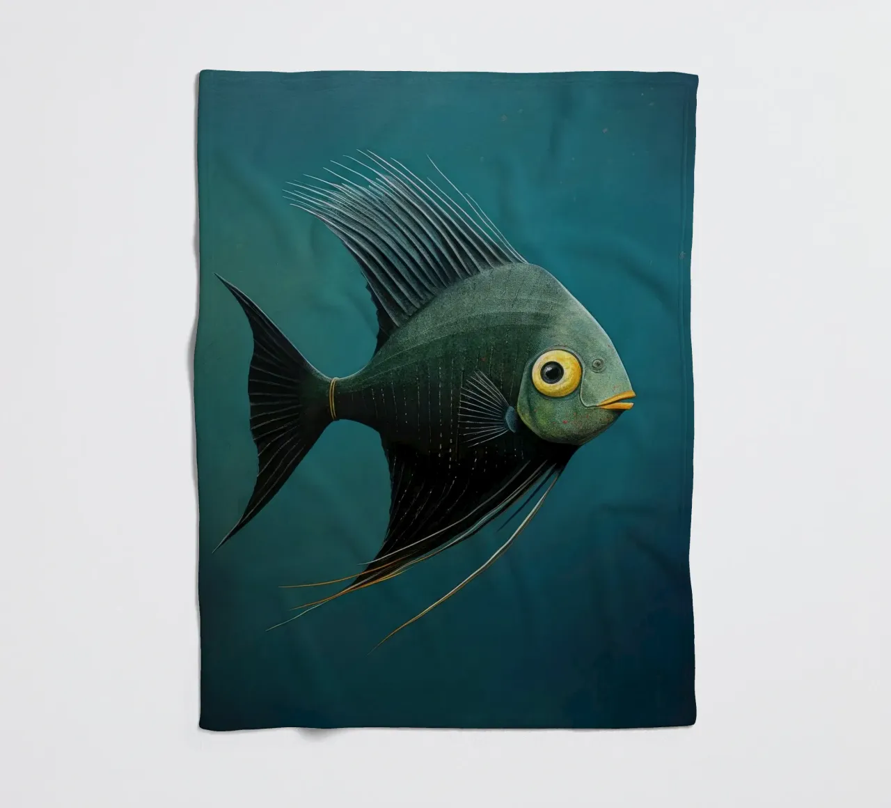 Poissons-anges minimaux 3 plaid polaire de Minimal Animal Art