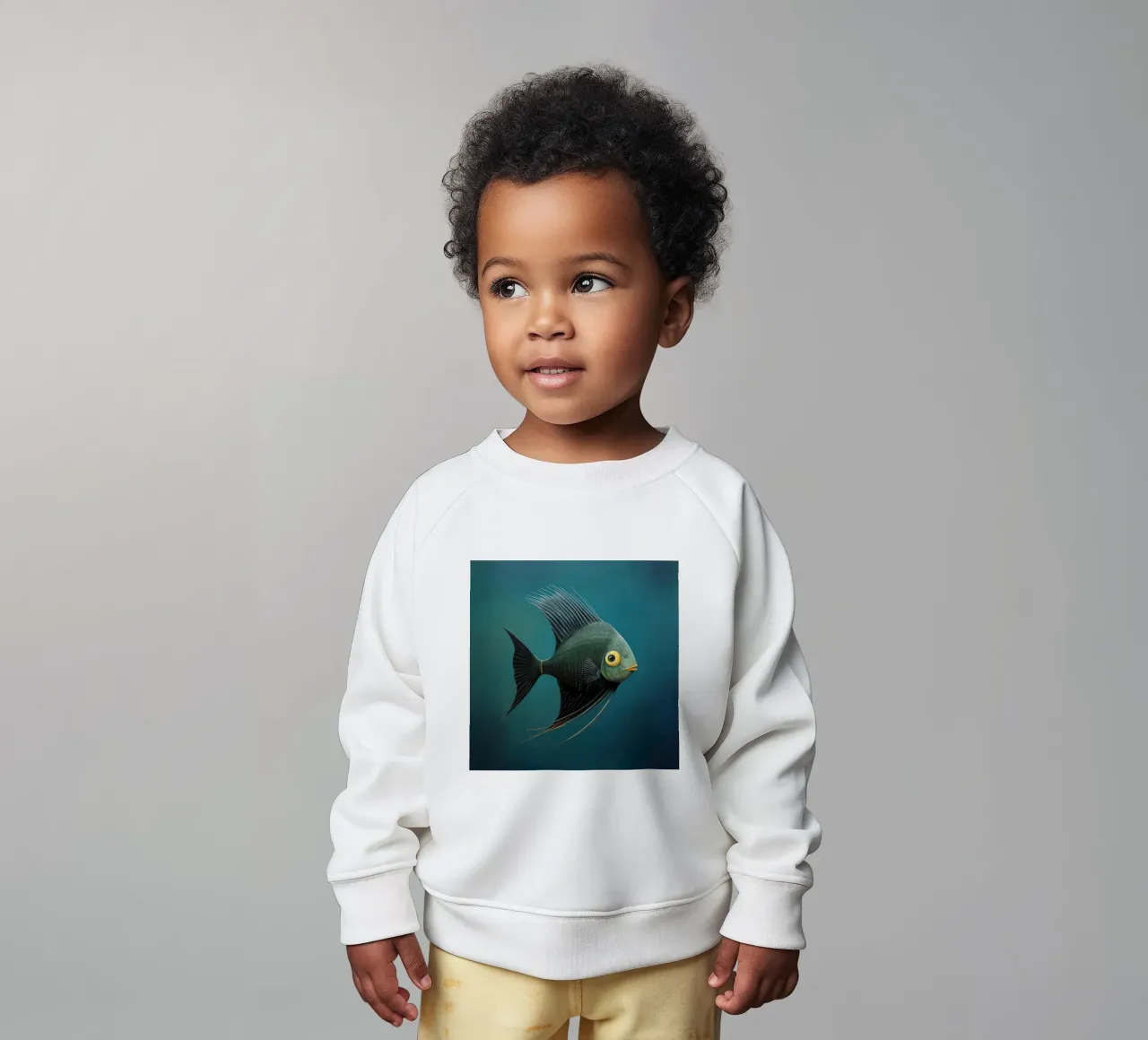 Pesce angelo minimo 3 felpa neonato da Minimal Animal Art