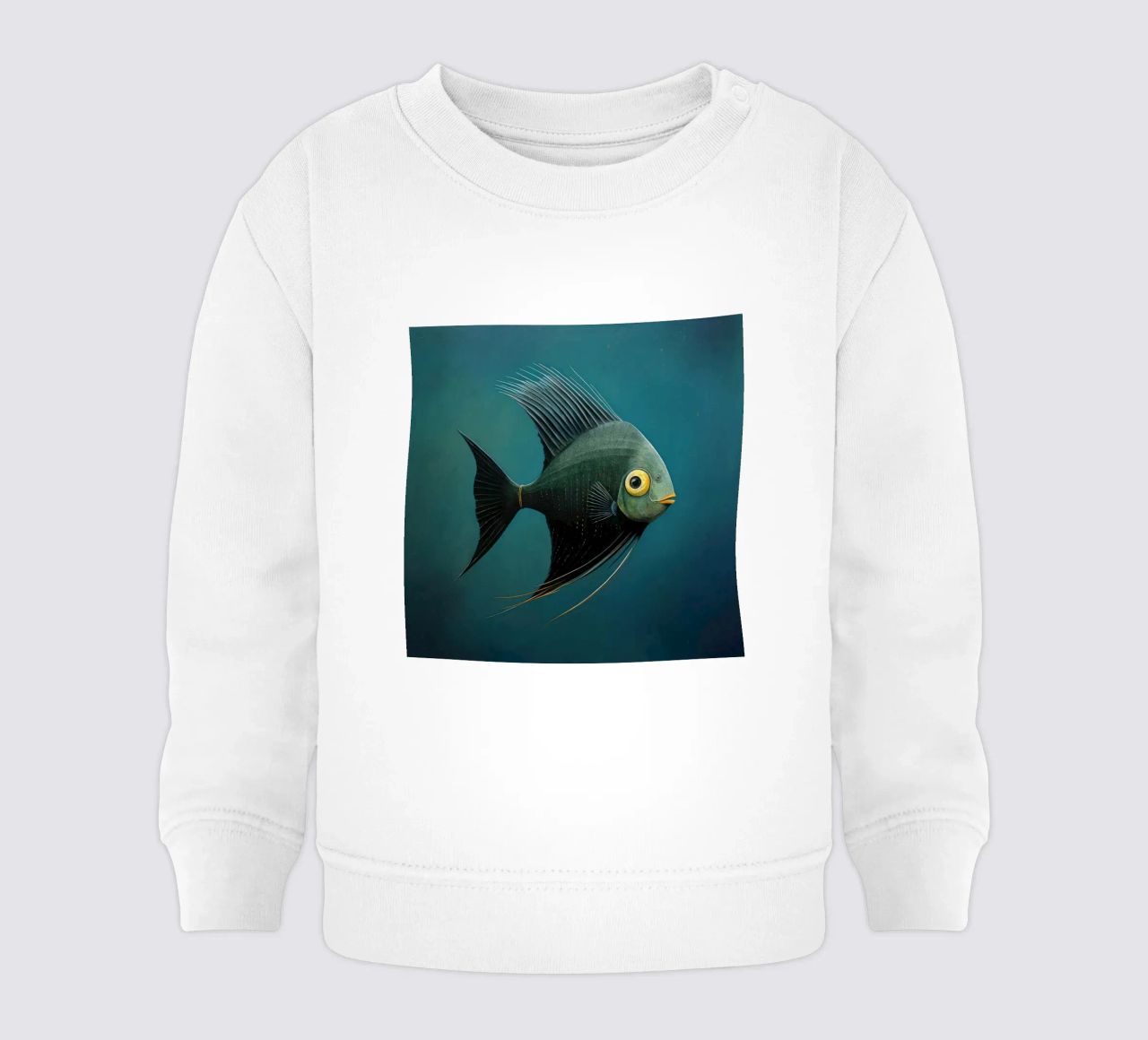 Pesce angelo minimo 3 felpa neonato da Minimal Animal Art