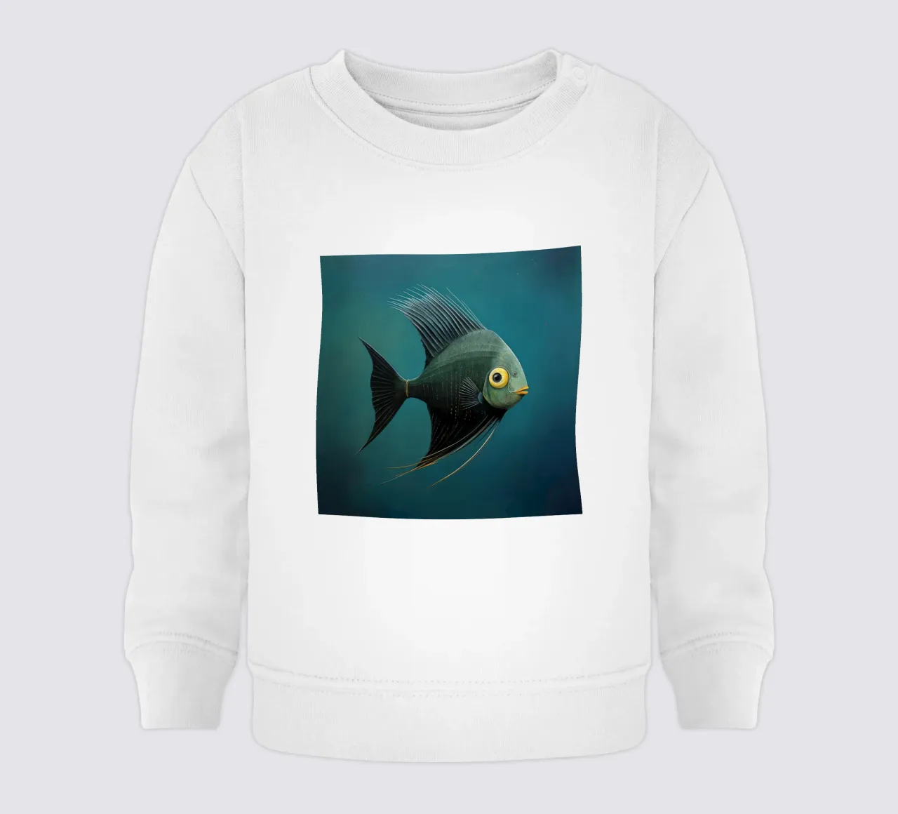 Pesce angelo minimo 3 felpa neonato da Minimal Animal Art