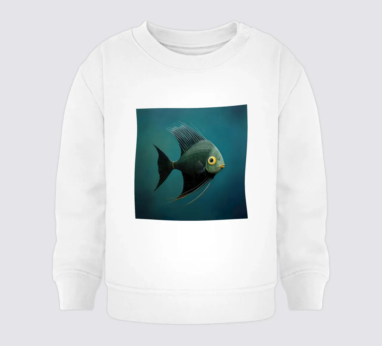 Pesce angelo minimo 3 felpa neonato da Minimal Animal Art